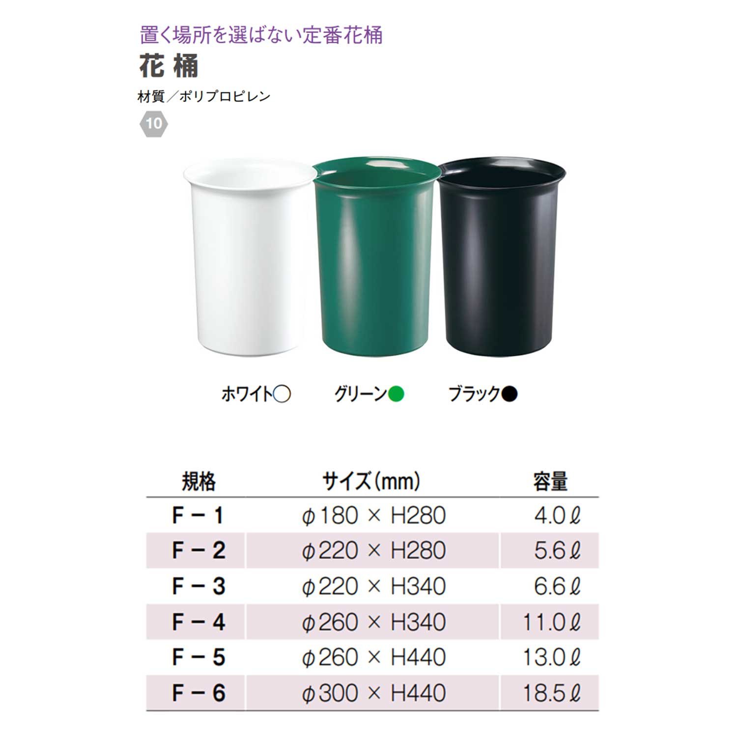 Amazon | 大和プラスチック 花桶 F6 φ300×H440 ブラック | 鉢